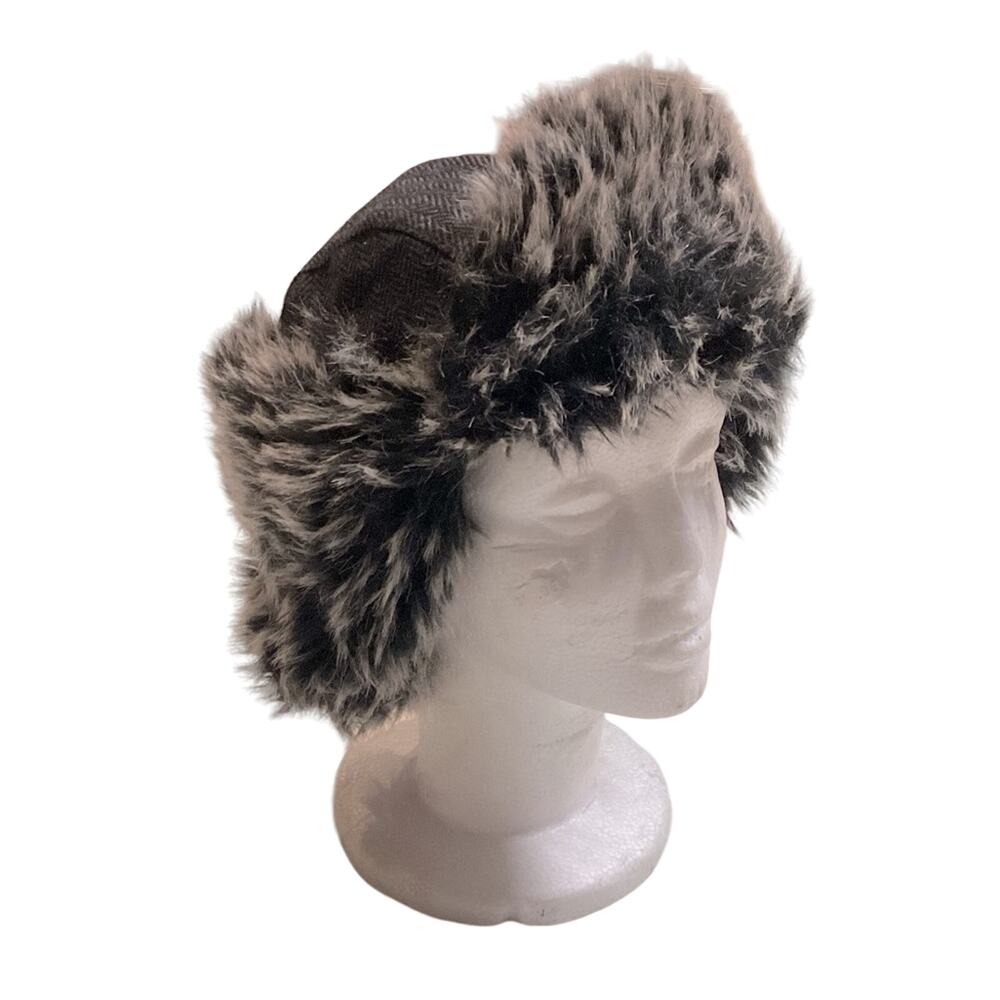 Linea Uomo Faux Fur Winter Hat With Ear Flaps